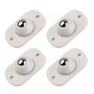 4-Pack Mini Swivel Caster Wheels – Self-Adhesive Stainless Steel Rollers Set